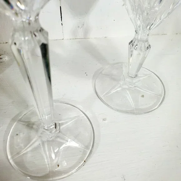 Pair Mikasa Icicles Water Goblet & Ice Tea Glass mixed set - Picture 6 of 8